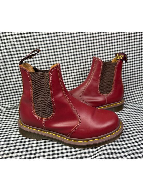 Dr. Martens Shoes - Dr Martens 2976 Chelsea Boots UK 6 US Womens 8 Made England Cherry Red Leather
